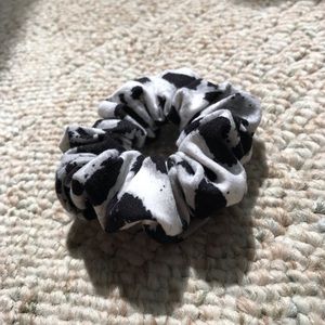 Black and White Animal Print Scrunchie